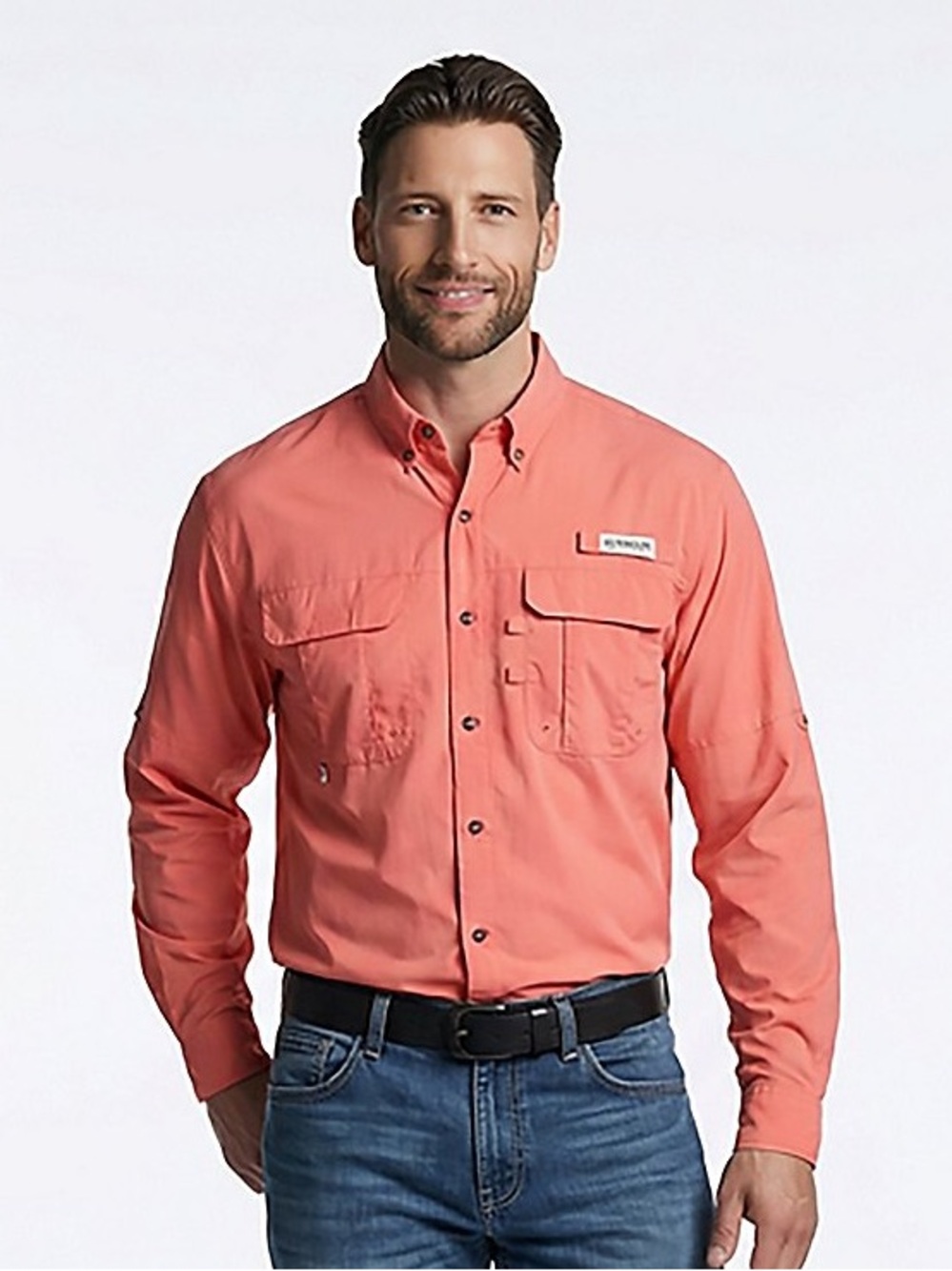 Magellan Outdoors Men's Laguna Madre Solid Long Sleeve Fishing Shirt XXL